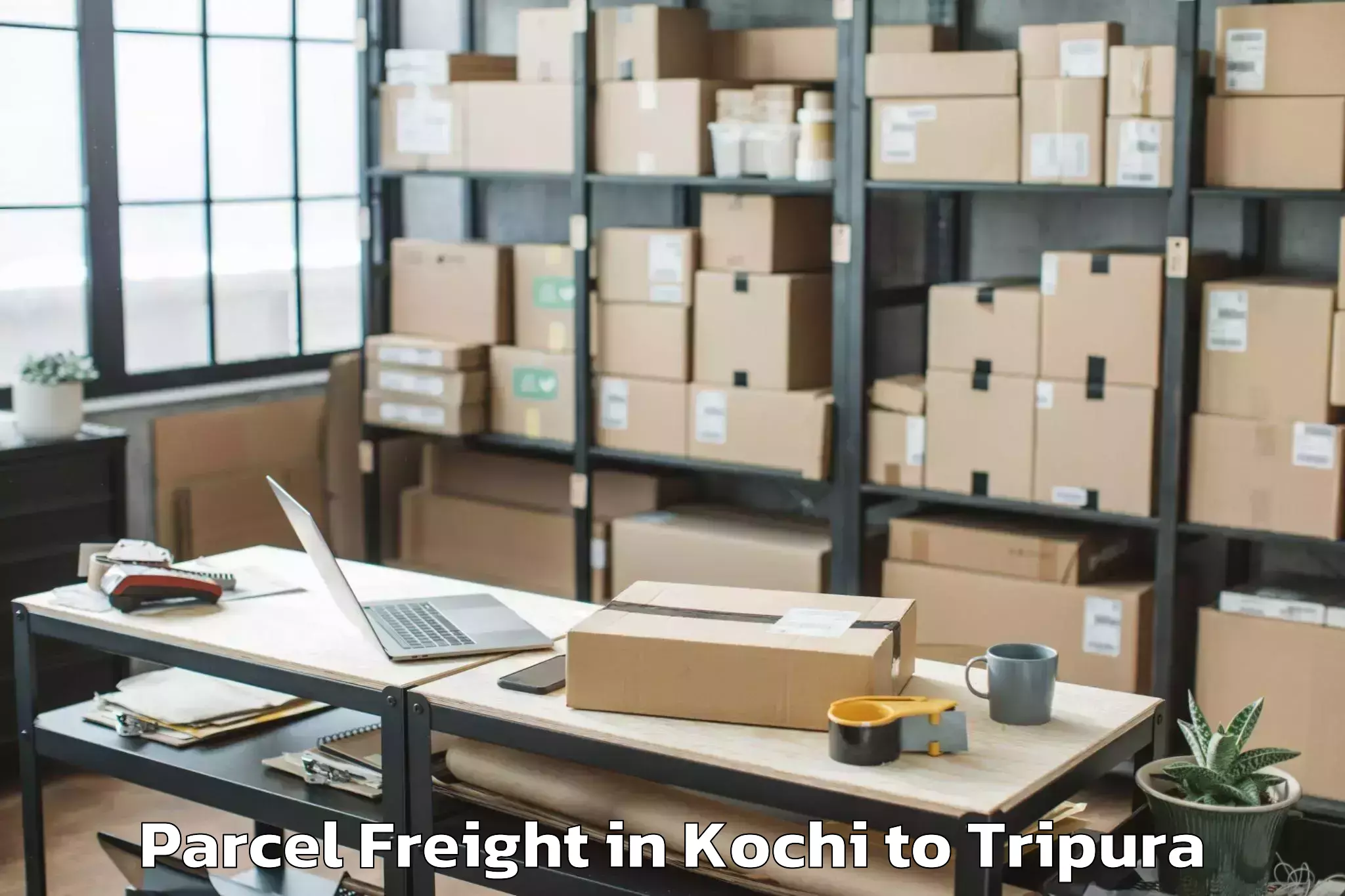 Book Your Kochi to Teliamura Parcel Freight Today